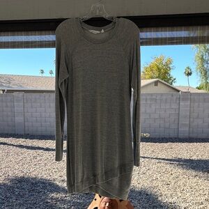 Gray Long Sleeve Tunic Dress